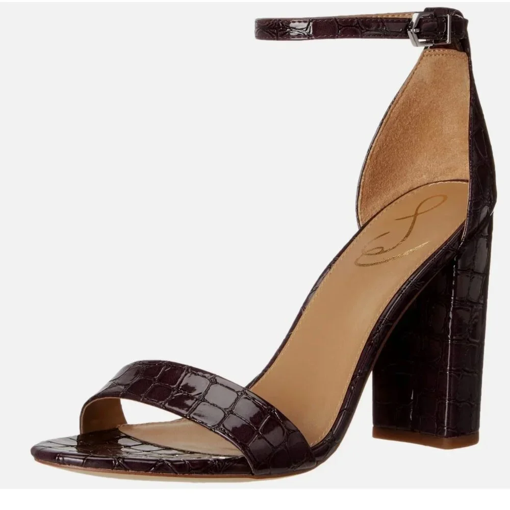 NEW Sam Edelman Yaro Ankle Strap Sandal (Women) 10.5M, EGGPLANT